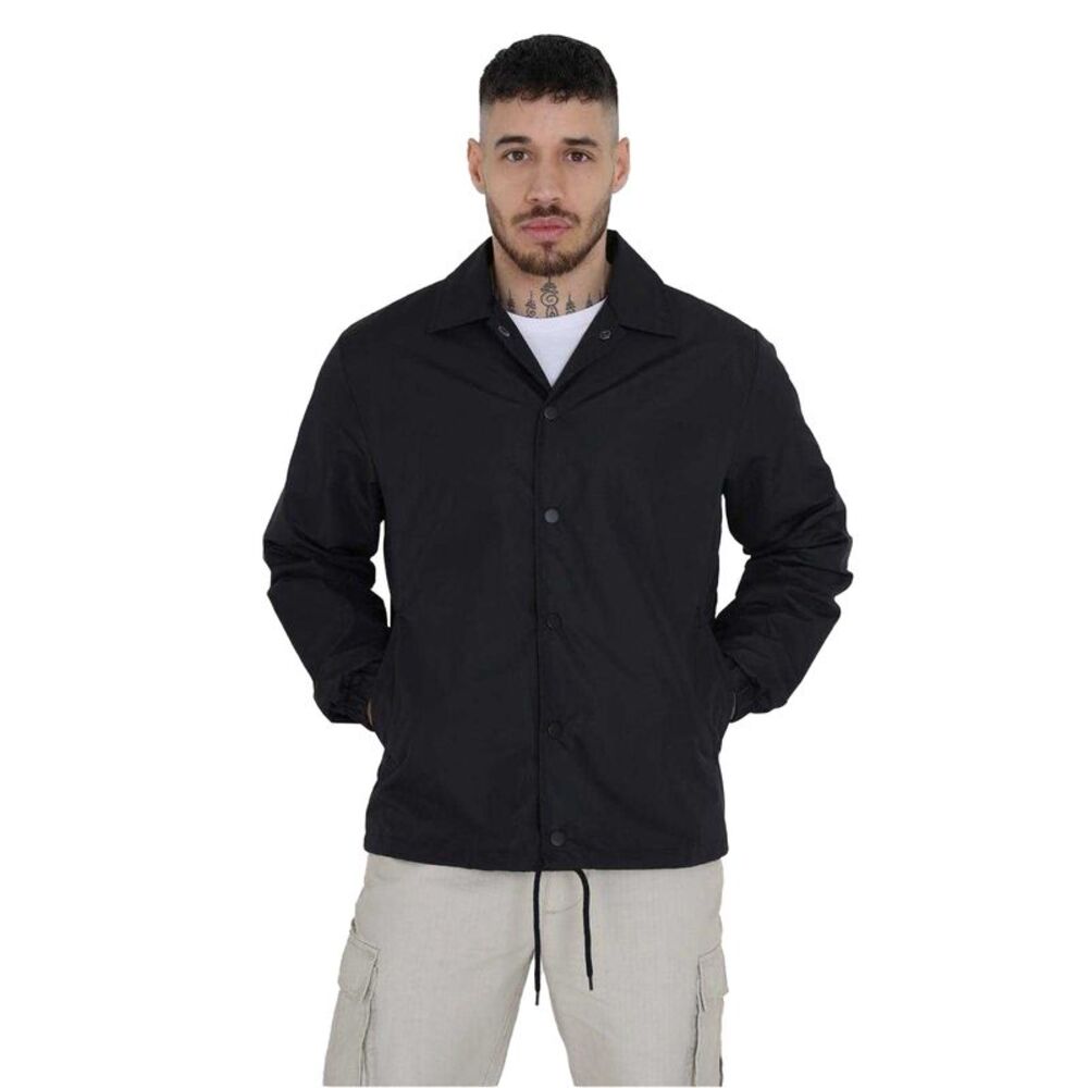Brave Soul Mens Lightweight Coach Jacket / Black